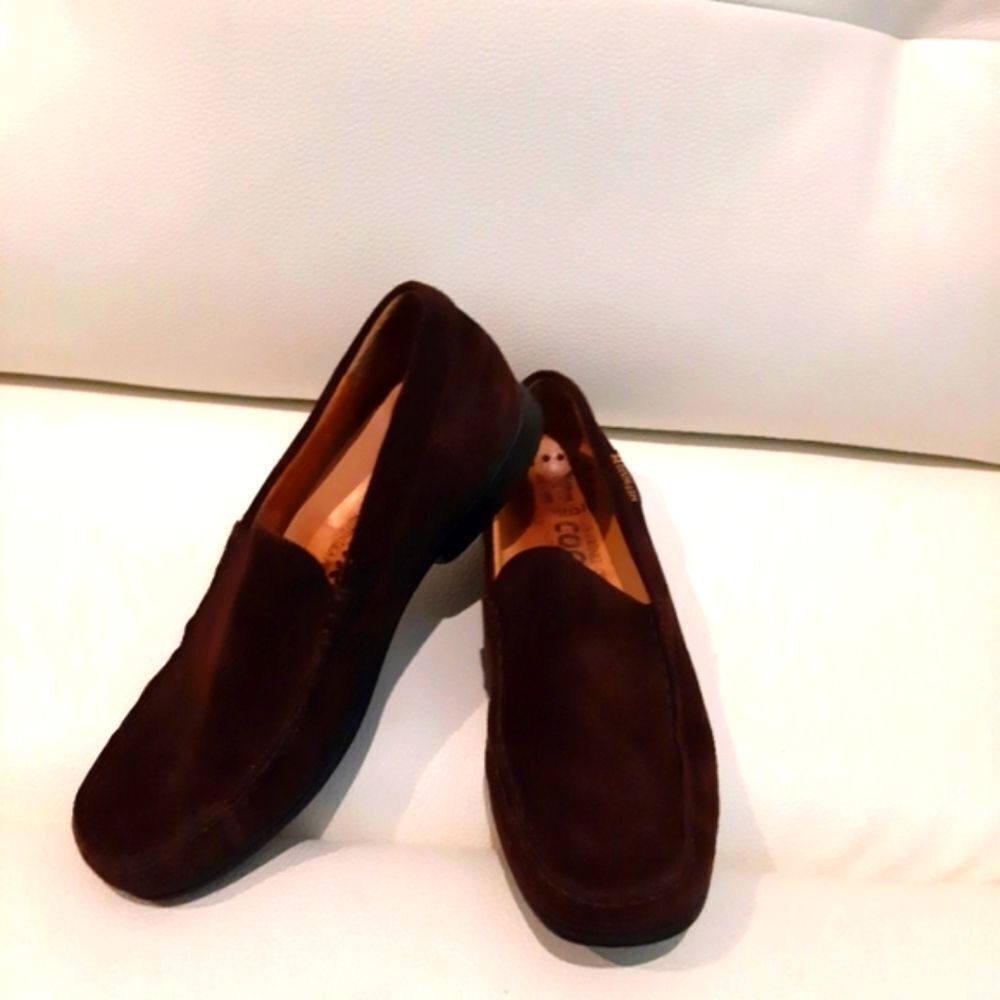 MEPHISTO Baduard Cool Air Brown Leather Suede Slide-On Loafers Size 8.5